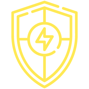 Icono de enchufe amarillo