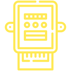 Icono de cuadro eléctrico amarillo