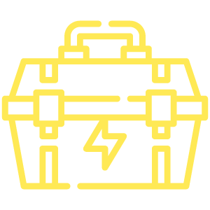 Icono de caja de herramientas amarilla